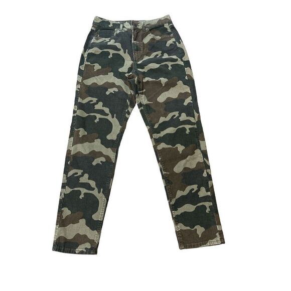American Eagle Super Stretch Camo Corduroy Mom Jean Pants Woman’s Size 2 - Picture 1 of 10